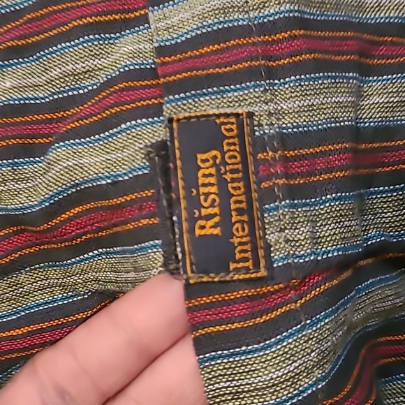 Rising International Green Bohemian Bag Peace Embroidered Crossbody Slingbag - Picture 8 of 14